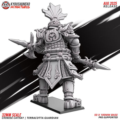 Ancient Chinese Cathay Terracotta Guardian (ap. 20cm high in 1/56 scale) Various Scales Historical Wargaming (US tariffs are pre-paid by us)