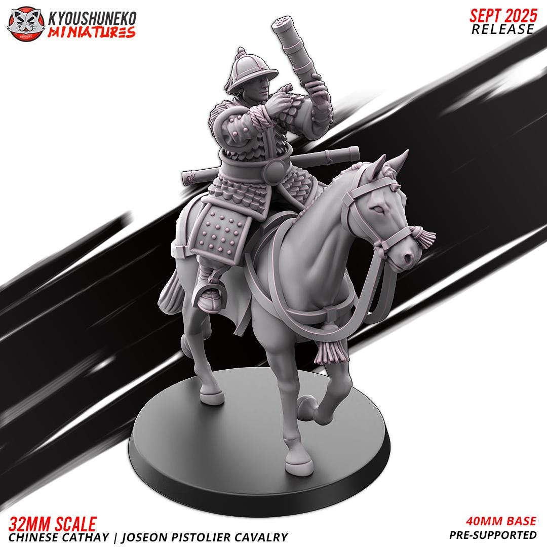 Ancient Chinese Cathay Joseon Pistolier Cavalry (10 models) Various Scales Historical Wargaming (US tariffs are pre-paid by us)
