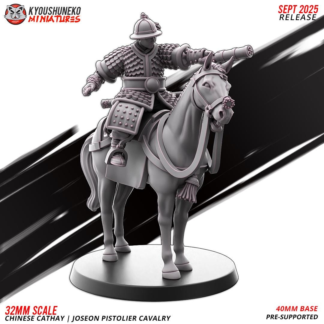 Ancient Chinese Cathay Joseon Pistolier Cavalry (10 models) Various Scales Historical Wargaming (US tariffs are pre-paid by us)