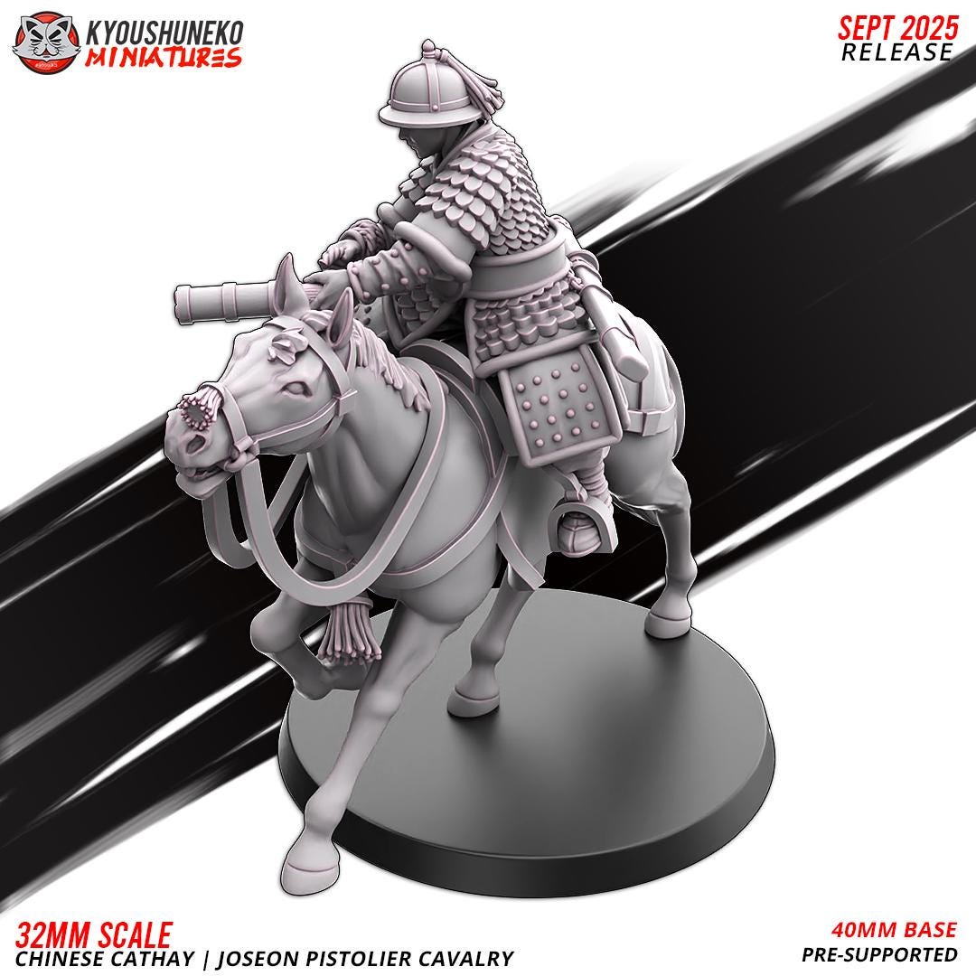 Ancient Chinese Cathay Joseon Pistolier Cavalry (10 models) Various Scales Historical Wargaming (US tariffs are pre-paid by us)