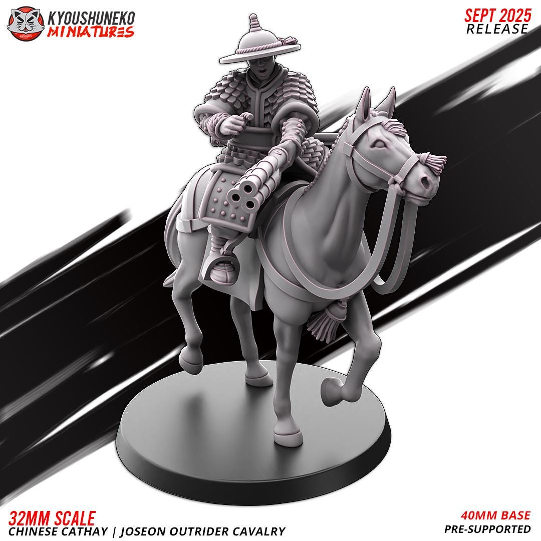 Ancient Chinese Cathay Joseon Outrider Cavalry (10 models) Various Scales Historical Wargaming (US tariffs are pre-paid by us)