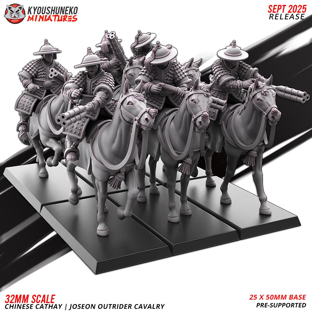 Ancient Chinese Cathay Joseon Outrider Cavalry (10 models) Various Scales Historical Wargaming (US tariffs are pre-paid by us)