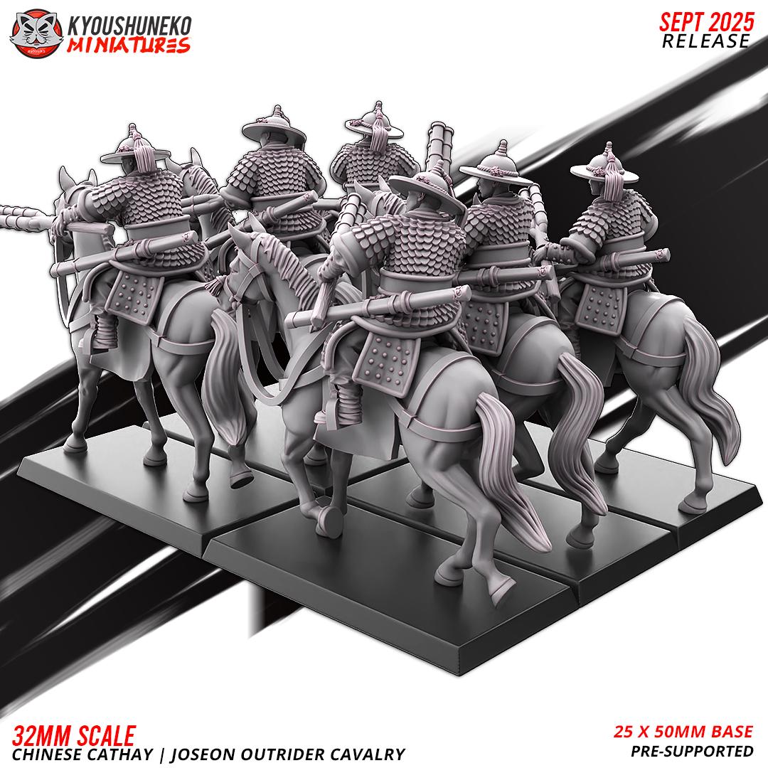 Ancient Chinese Cathay Joseon Outrider Cavalry (10 models) Various Scales Historical Wargaming (US tariffs are pre-paid by us)
