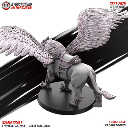 Ancient Chinese Cathay Celestial Lion Mount (1 model) Various Scales Historical Wargaming (US tariffs are pre-paid by us)