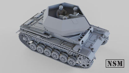 WWII German Flakpanzer III Tank with Crew Various Scales Historical Wargaming (US tariffs are pre-paid by us)