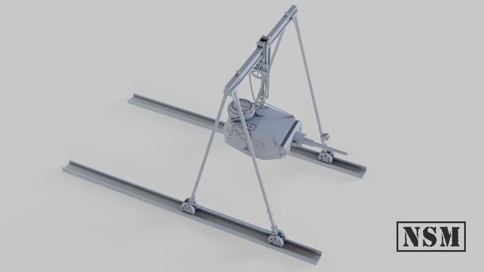 WWII German Tank Crane Various Scales Historical Wargaming (US tariffs are pre-paid by us)