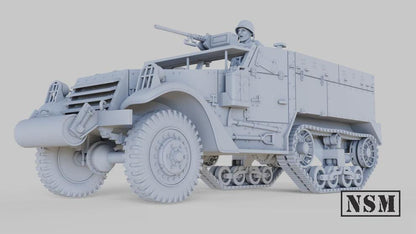 WWII US M2 Halftrack Mid Production Various Scales Historical Wargaming (US tariffs are pre-paid by us)