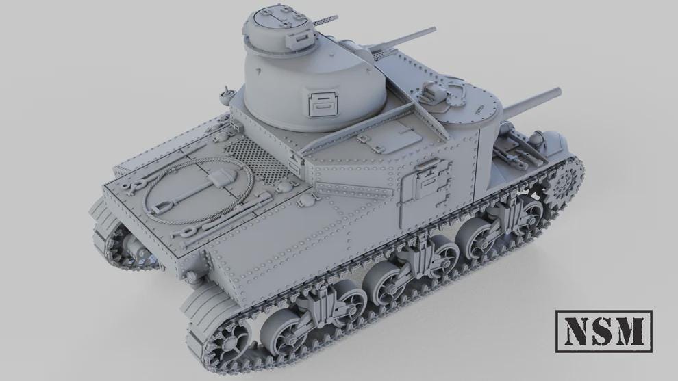 WWII US M3 and M3A1 M3A2 Lee Tank (1 model) Various Scales Historical Wargaming (US tariffs are pre-paid by us)