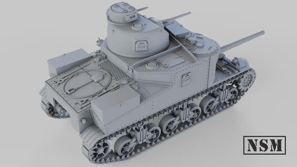 WWII US M3 and M3A1 M3A2 Lee Tank (1 model) Various Scales Historical Wargaming (US tariffs are pre-paid by us)