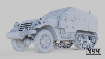 WWII US M3 Halftrack Command Variant Various Scales Historical Wargaming (US tariffs are pre-paid by us)