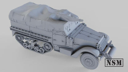 WWII US M3A1 Halftrack with Crew Various Scales Historical Wargaming (US tariffs are pre-paid by us)