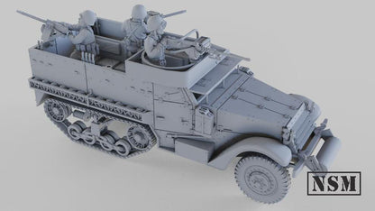 WWII US M3A1 Halftrack with Crew Various Scales Historical Wargaming (US tariffs are pre-paid by us)