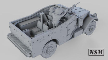 WWII British M3A1 Scout Car with Crew Various Scales Historical Wargaming (US tariffs are pre-paid by us)