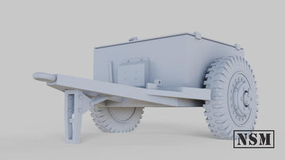 WWII US M8 Ammunition Trailer Various Scales Historical Wargaming (US tariffs are pre-paid by us)