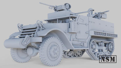 WWII British M9A1 Halftrack with Crew Various Scales Historical Wargaming (US tariffs are pre-paid by us)