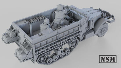 WWII US M21 Mortar Carrier Halftrack with Crew Variant Various Scales Historical Wargaming (US tariffs are pre-paid by us)