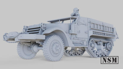 WWII US M21 Mortar Carrier Halftrack with Crew Variant Various Scales Historical Wargaming (US tariffs are pre-paid by us)
