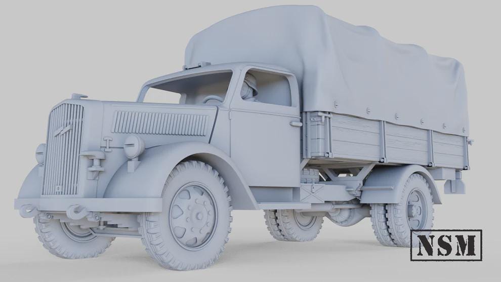 WWII German Opel Blitz (1 model) Various Scales Historical Wargaming (US tariffs are pre-paid by us)