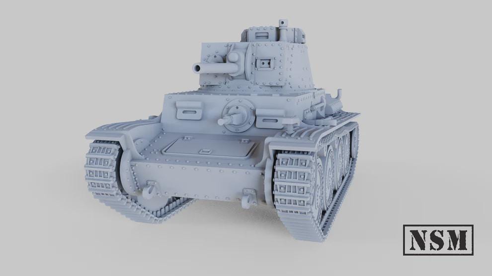 WWII German Panzer 38(t) Tank Various Scales Historical Wargaming (US tariffs are pre-paid by us)