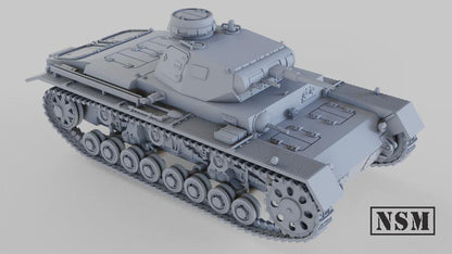 WWII German Panzer III Ausf D Various Scales Historical Wargaming (US tariffs are pre-paid by us)