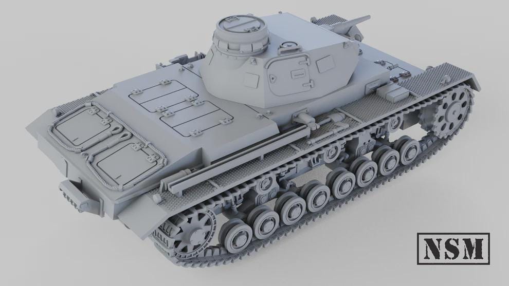WWII German Panzer III Ausf D Various Scales Historical Wargaming (US tariffs are pre-paid by us)