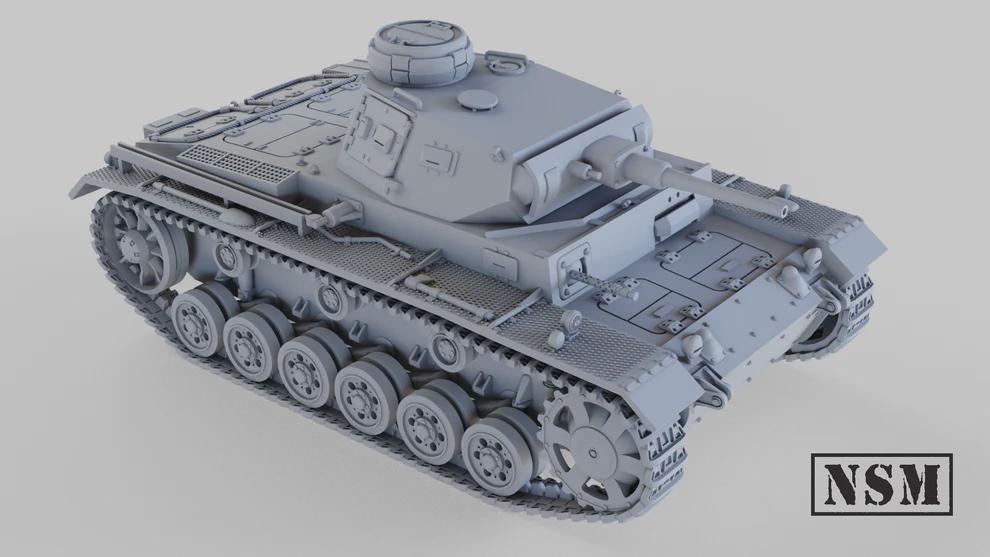 WWII German Panzer III Ausf H Various Scales Historical Wargaming (US tariffs are pre-paid by us)