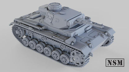 WWII German Panzer III Ausf J Various Scales Historical Wargaming (US tariffs are pre-paid by us)