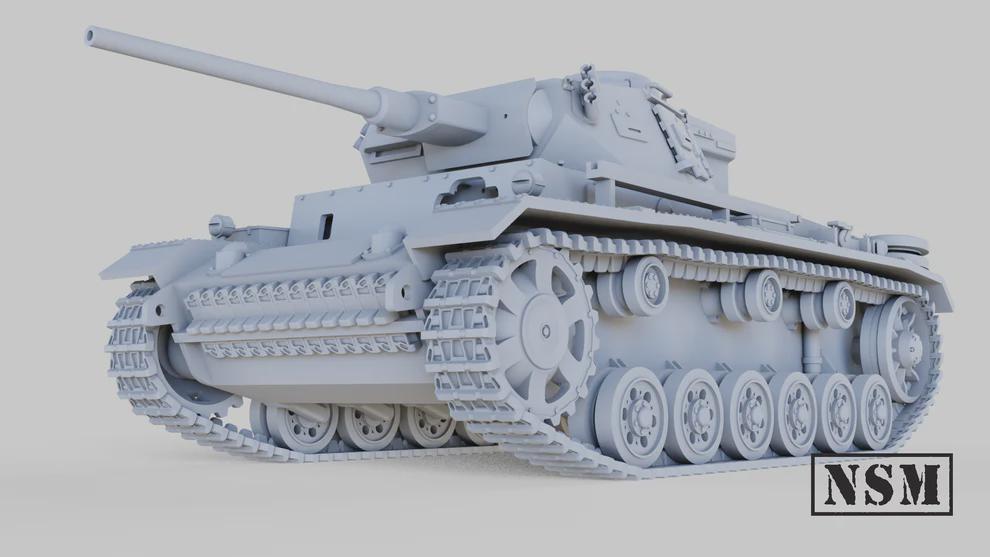 WWII German Panzer III Ausf K (Command Tank) Various Scales Historical Wargaming (US tariffs are pre-paid by us)