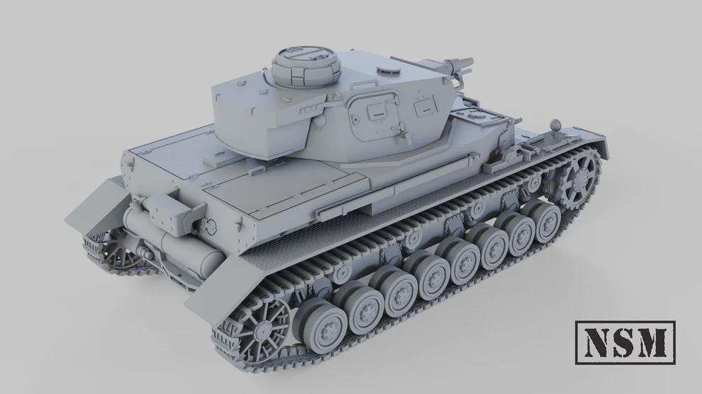 WWII German Panzer IV Ausf E Various Scales Historical Wargaming (US tariffs are pre-paid by us)