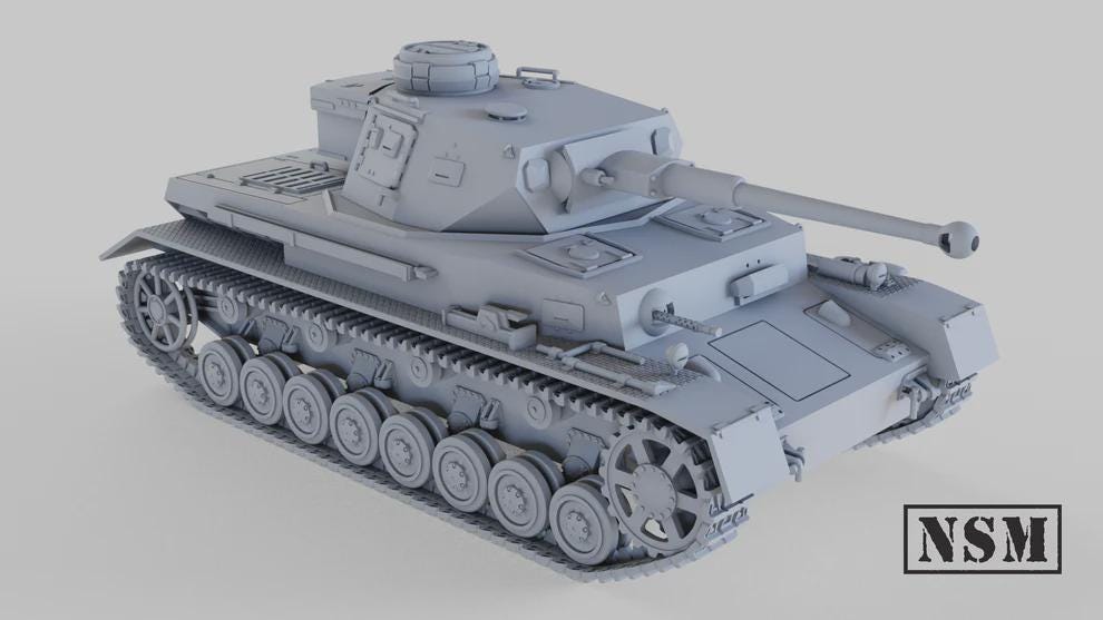 WWII German Panzer IV Ausf F2 Various Scales Historical Wargaming (US tariffs are pre-paid by us)