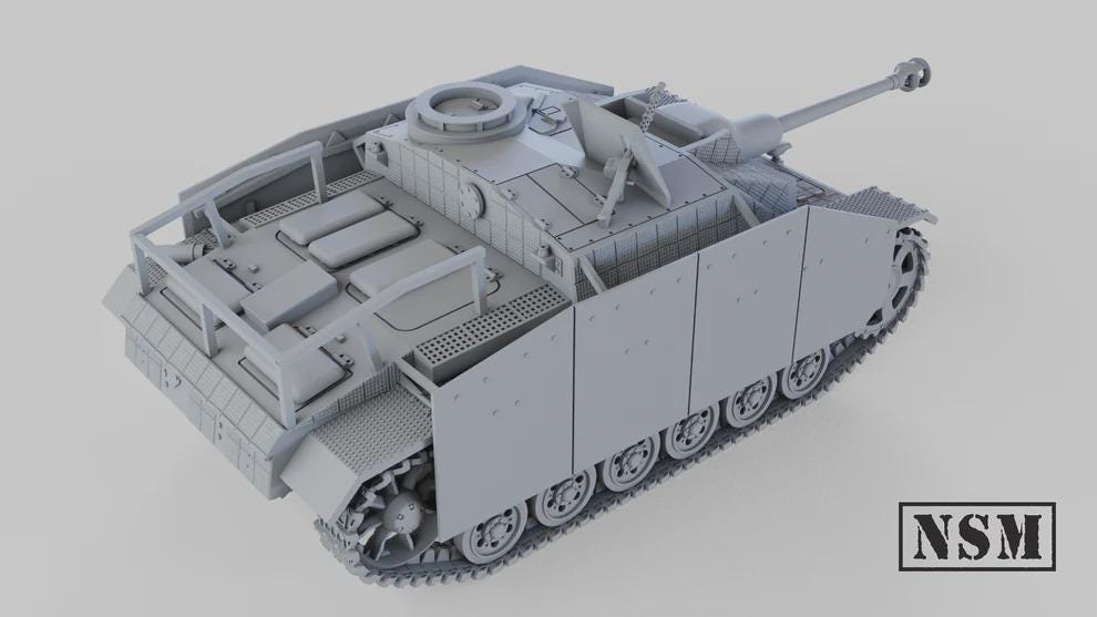 WWII German Stug III Ausf G Waffle Pattern Zimmerit Assault Gun Various Scales Historical Wargaming (US tariffs are pre-paid by us)