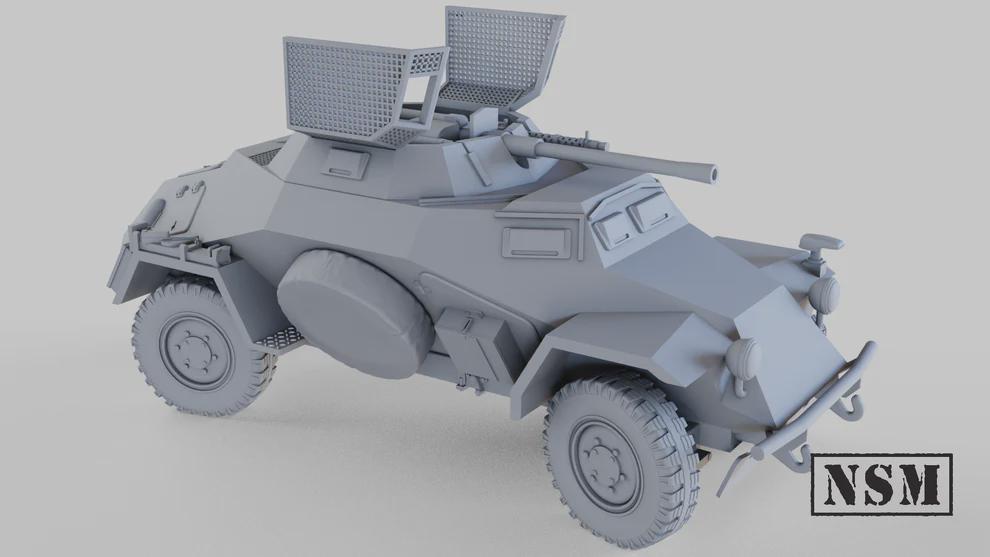 WWII German Sd.Kfz 222 Armoured Car with Crew Various Scales Historical Wargaming (US tariffs are pre-paid by us)