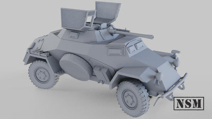 WWII German Sd.Kfz 222 Armoured Car with Crew Various Scales Historical Wargaming (US tariffs are pre-paid by us)