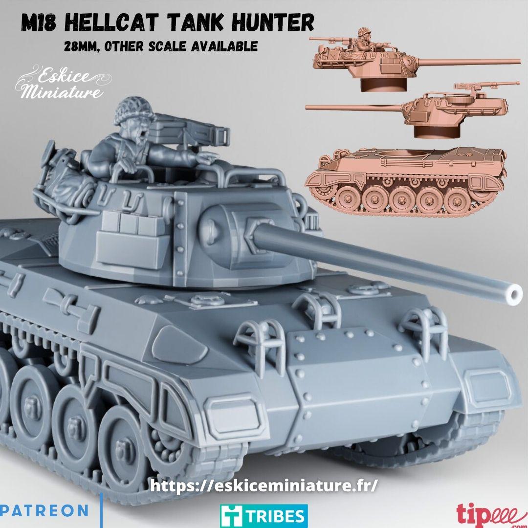 WWII US M18 Hellcat Tank Destroyer Various Scales Historical Wargaming (US tariffs are pre-paid by us)
