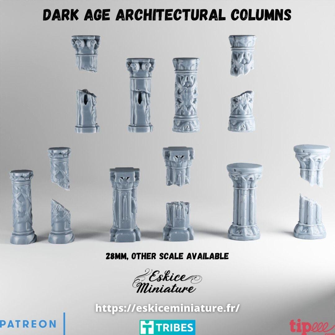 Wargaming Terrain Columns Set Various Scales Historical Wargaming (US tariffs are pre-paid by us)