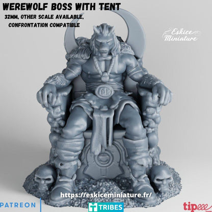 Fantasy Wargaming Werewolf Boss with Tent Various Scales (US tariffs are pre-paid by us)