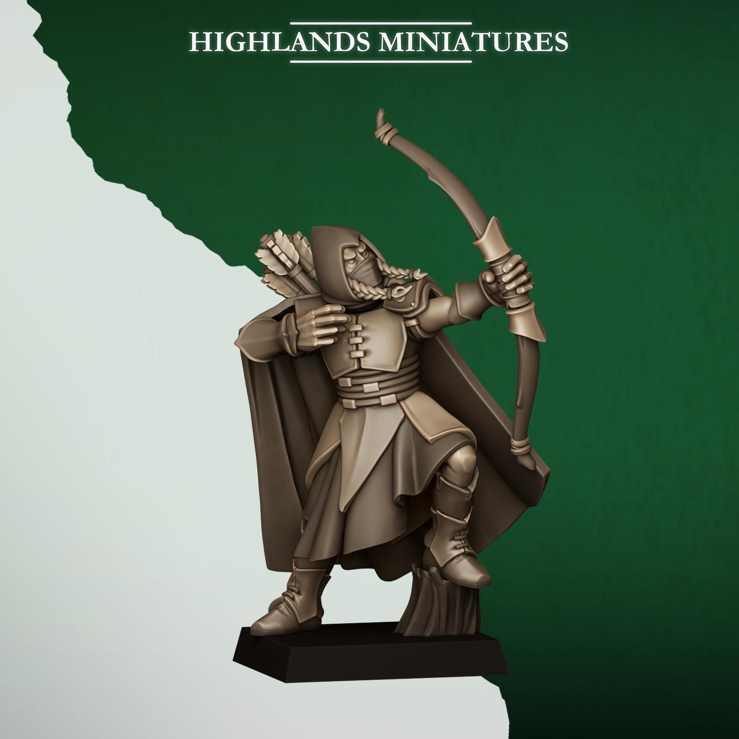 Fantasy Wargaming Feral Elves Archers Unit with Command Group 10 models Highland Miniatures Various Scales (US tariffs are pre-paid by us)