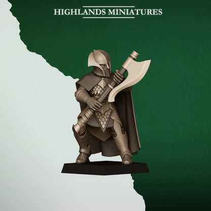 Fantasy Wargaming Feral Elves Axmen Unit with Command Group 10 models Highland Miniatures Various Scales (US tariffs are pre-paid by us)