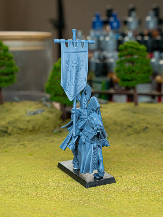 Aegean Elf Standard Bearer Mounted and Dismounted Highland Miniatures Hero Various Scales (US tariffs are pre-paid by us)