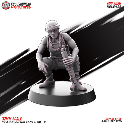 Modern Warfare Post Apocalyptic Russian Gopnik Gangsters Set (12 models) Various Scales Historical Wargaming (US tariffs are pre-paid by us)