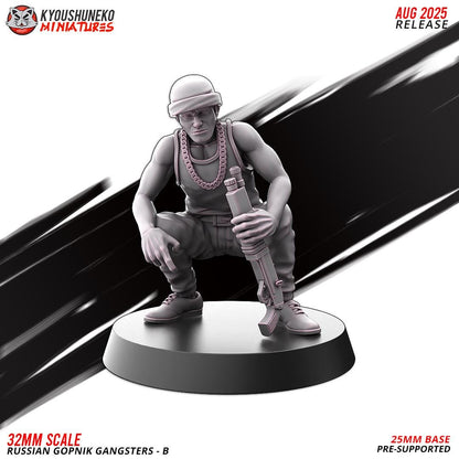 Modern Warfare Post Apocalyptic Russian Gopnik Gangsters Set (12 models) Various Scales Historical Wargaming (US tariffs are pre-paid by us)