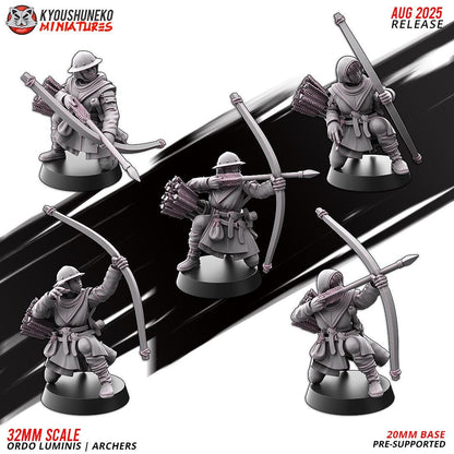 Ancient Chinese Cathay Ordo Luminis Archers Unit (10 models) Various Scales Historical Wargaming (US tariffs are pre-paid by us)