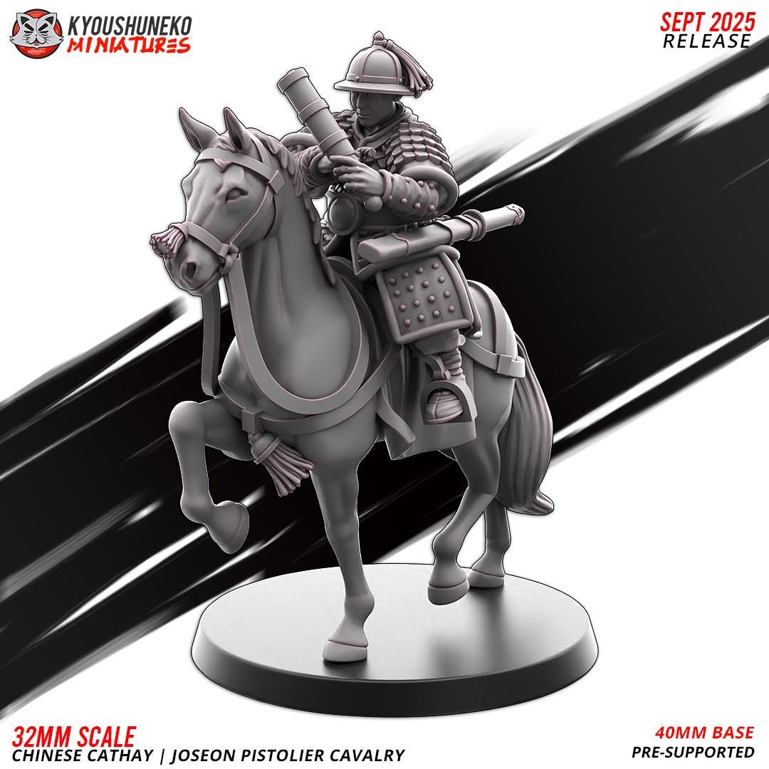Ancient Chinese Cathay Joseon Pistolier Cavalry (10 models) Various Scales Historical Wargaming (US tariffs are pre-paid by us)