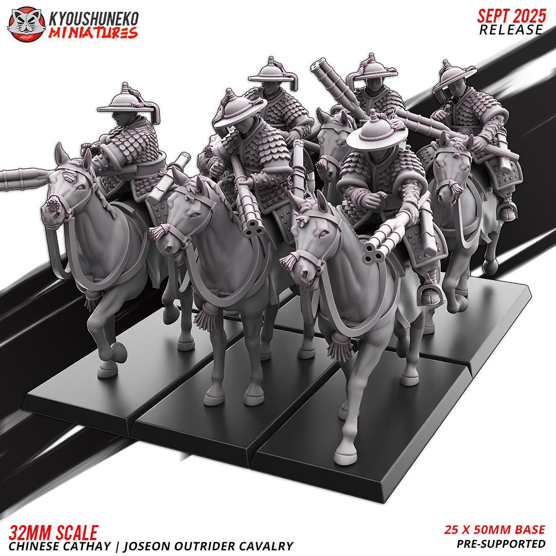 Ancient Chinese Cathay Joseon Outrider Cavalry (10 models) Various Scales Historical Wargaming (US tariffs are pre-paid by us)