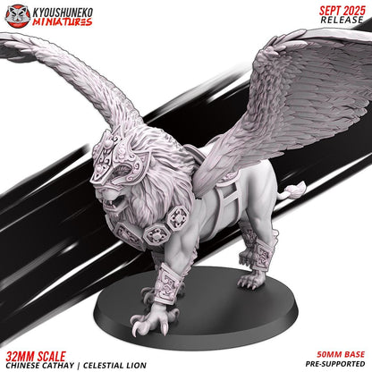 Ancient Chinese Cathay Celestial Lion Mount (1 model) Various Scales Historical Wargaming (US tariffs are pre-paid by us)