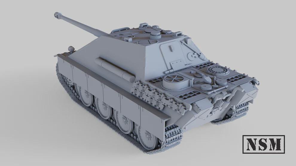WWII German Jagdpanther G2 Tank Destroyer Various Scales Historical Wargaming (US tariffs are pre-paid by us)