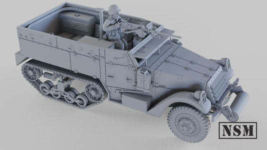WWII US M2 Halftrack Mid Production Various Scales Historical Wargaming (US tariffs are pre-paid by us)