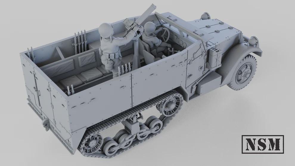 WWII US M3 Halftrack Various Scales Historical Wargaming (US tariffs are pre-paid by us)