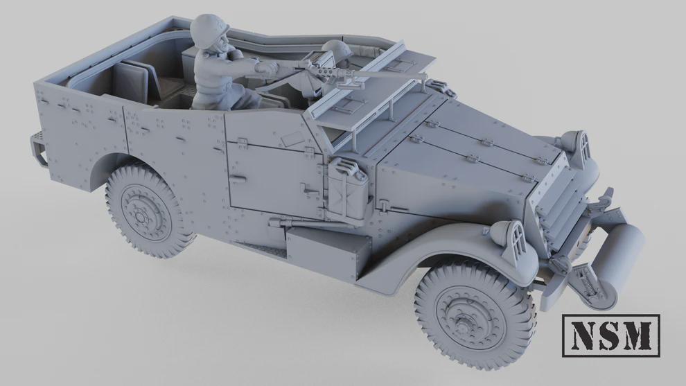 WWII Soviet M3A1 Scout Car with Crew Various Scales Historical Wargaming (US tariffs are pre-paid by us)