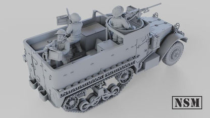 WWII British M9A1 Halftrack with Crew Various Scales Historical Wargaming (US tariffs are pre-paid by us)